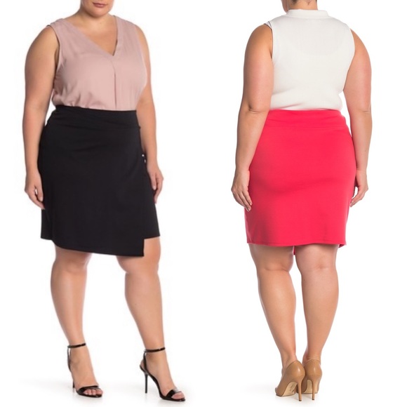 14th & Union Dresses & Skirts - 14th & Union Faux Wrap Ponte Skirt 2X NWT teaberry